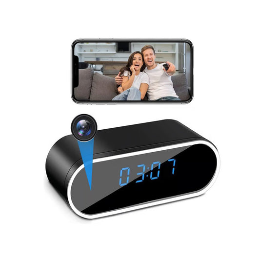 Cámara espía oculta Reloj de mesa WiFi 1080p Visión nocturna IP29W