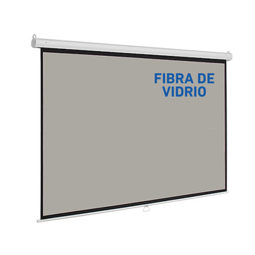 Pantalla Ecran Manual fibra de vidrio gris 100 Pulgadas 2.03x1.52m