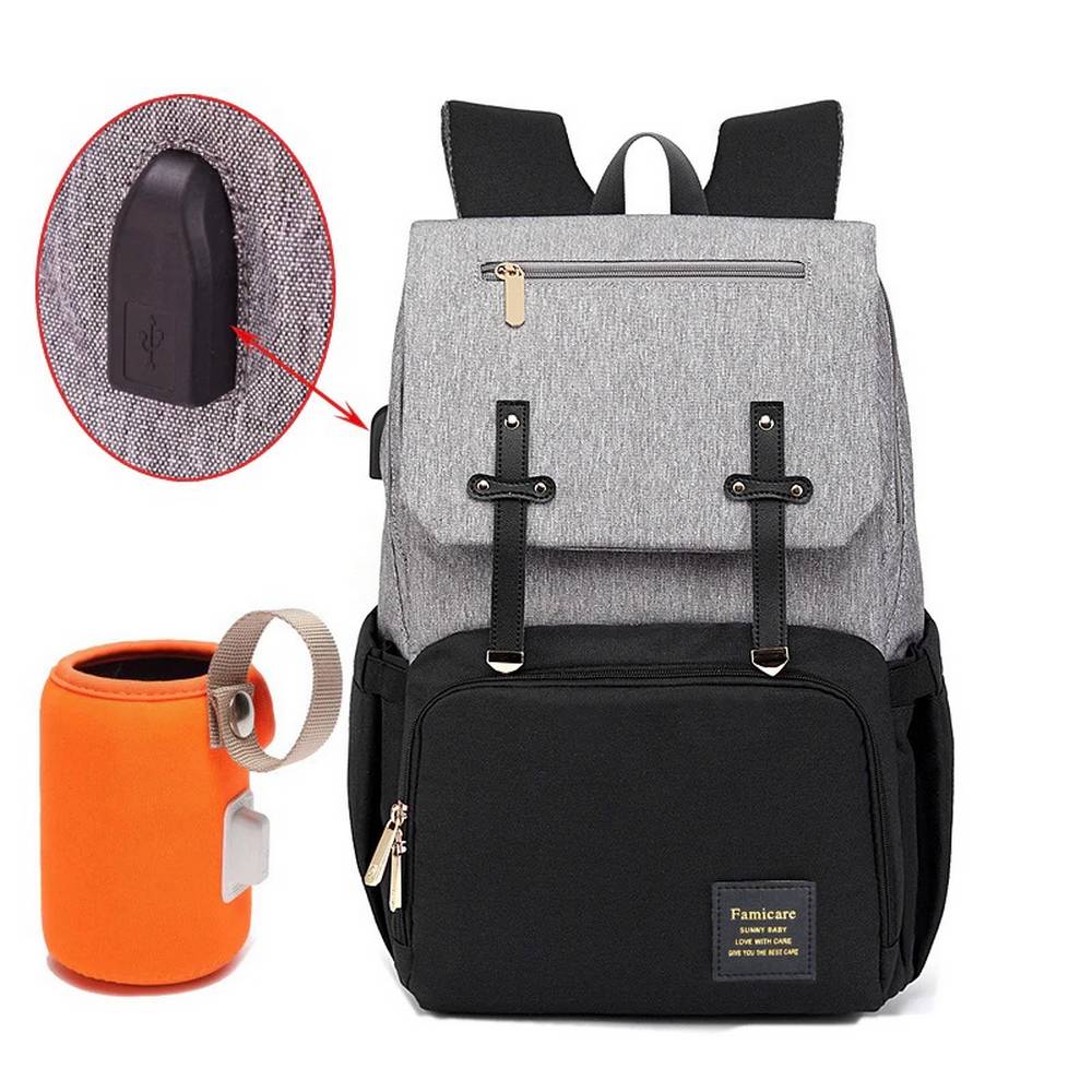 Mochila panalera bolso de maternidad carga USB BP16