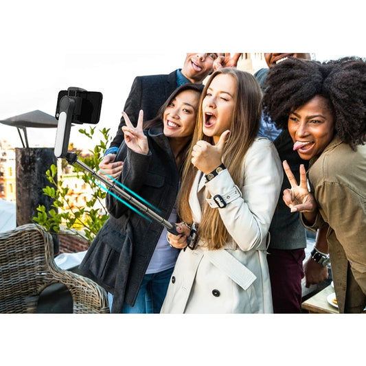 Estabilizador Palo selfie trípode Bluetooth L09 Luz LED control remoto