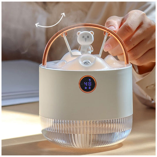 Humidificador D15 difusor de aroma portátil 600 ml con luz LED blanco