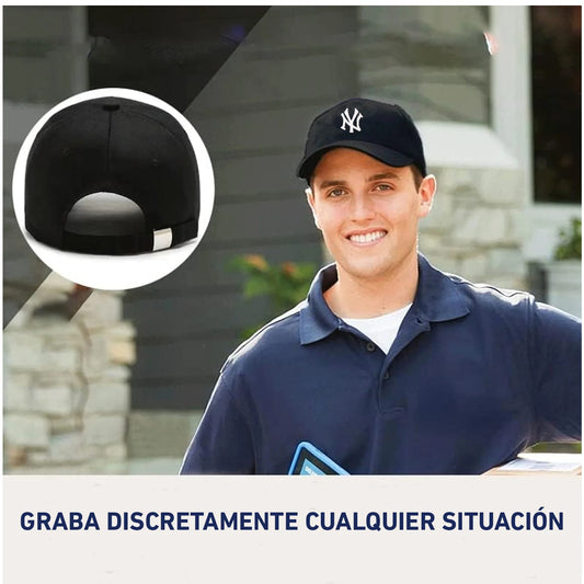 Cámara espía oculta Gorra New York negro 32GB 1080P 693W - B