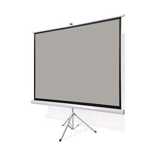 Pantalla ecran trípode fibra de vidrio gris 84 pulgadas 1.71X1.28m
