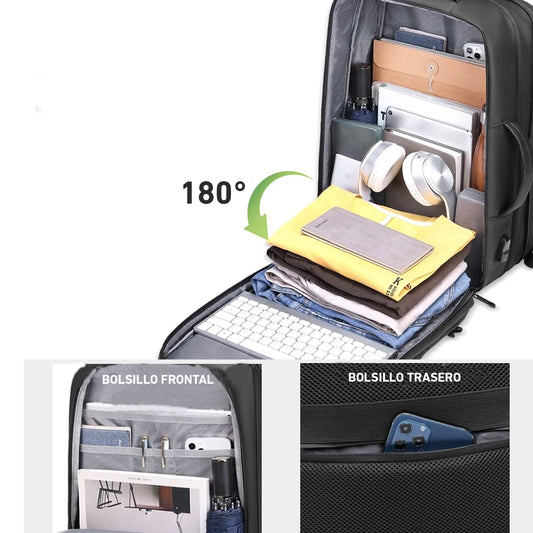 Mochila BP52 multiuso impermeable porta laptop USB amplia capacidad