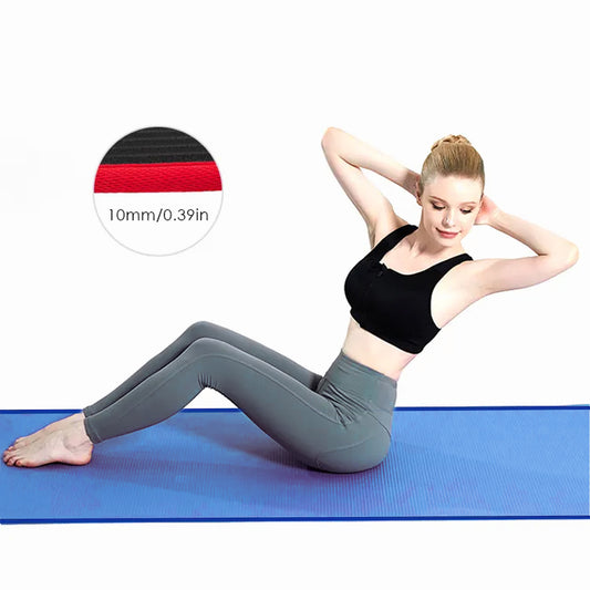 Colchoneta Yoga Mat NBR 10mm + Sujetador + Bolso YM002 azul