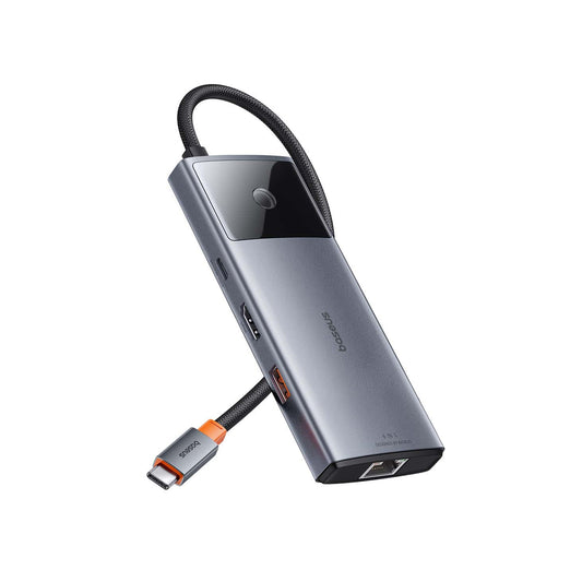 Adaptador Baseus HUB 6 EN 1 TIPO C HDMI4k USB RJ45 Serie II