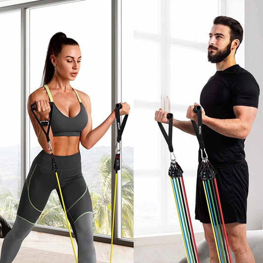 Pack Set 5 Ligas de Resistencia + 5 Bandas Elásticas Fitness