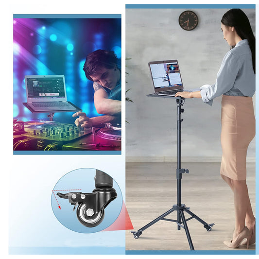 Soporte trípode para proyector laptop T1009 ajustable portátil con ruedas