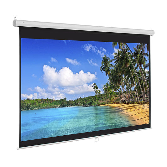 Pantalla ecran manual fibra de vidrio 150 pulgadas 3.05x2.29m