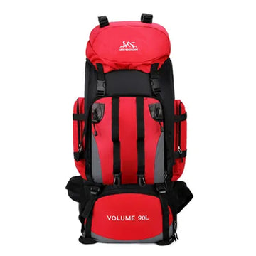 Mochila de senderismo impermeable 90L campamento BP45 rojo