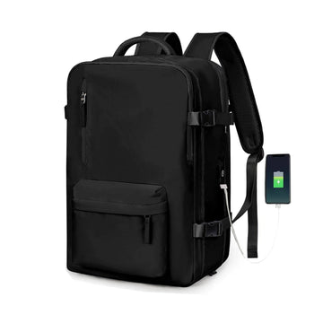 Mochila de viaje BP31 impermeable maleta de mano expandible 40 L Negro