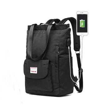 Mochila BP32 impermeable para ordenador portátil oxford USB Negro