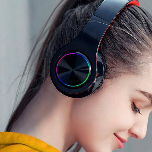 Audífonos Inalámbricos Bluetooth Auriculares Led microSD B39