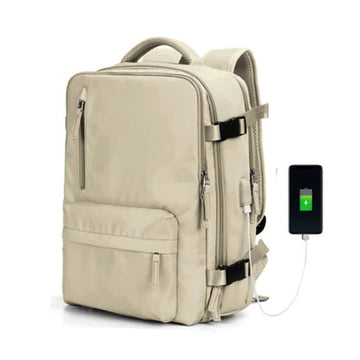 Mochila de viaje BP31 impermeable maleta de mano Beige oscuro expandible 40 L