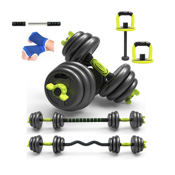 Set mancuernas pesas 20 Kg + barra Z + AB roller DBL03D