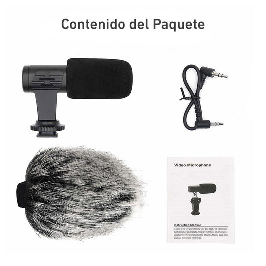 Micrófono condensador 3.5mm para Celular y Cámaras DSRL MIC-06