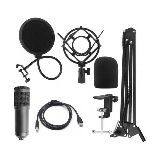 Micrófono Condensador USB con Brazo soporte Anti Pop BM800U