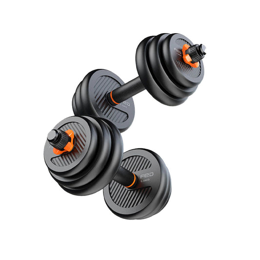 Set mancuernas Fed pesas 20 Kg + barra gruesa + pesas rusas DBL01A