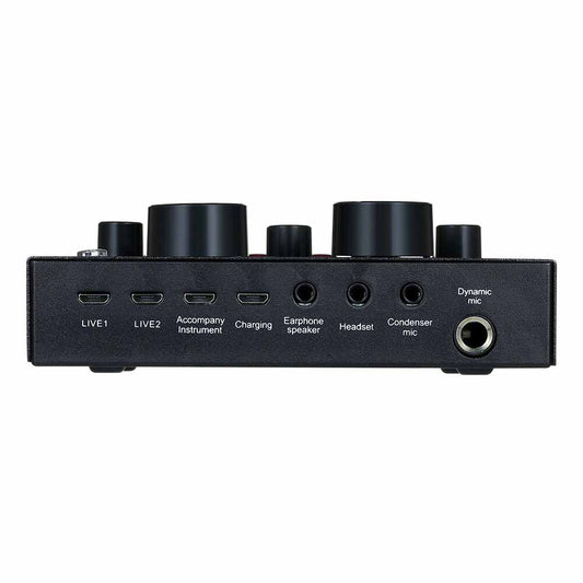 Interfaz de Audio Portátil Tarjeta de Sonido V8 para Celulares PC