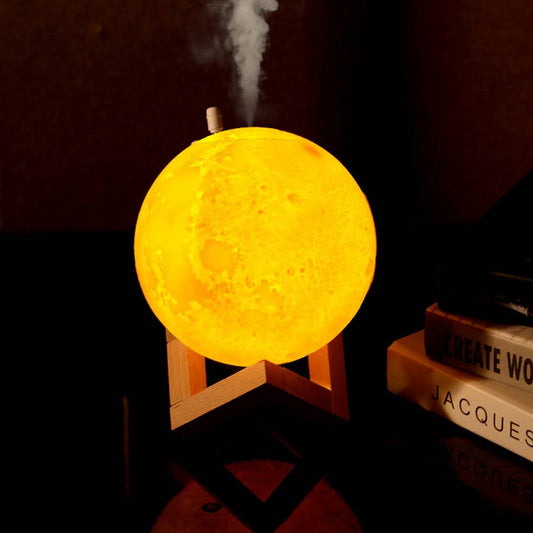 Humidificador HM05A 880ml. Lampara Luna 3d Led difusor