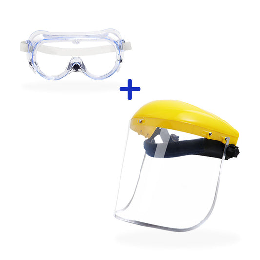 Combo Protector facial ST001 + Lentes Protectores RE001