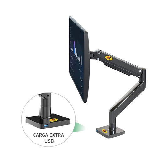 Brazo soporte rack giratorio de Monitor TV 22" a 40" USB North Bayou G40