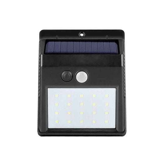 Reflector de 20 Leds con Panel Solar y Sensor de Movimiento SCW01