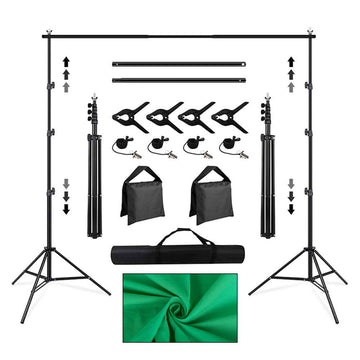 Portafondo Kit Portátil Estudio fotográfico 2.6 x 3.0 mt HOD01B - Verde