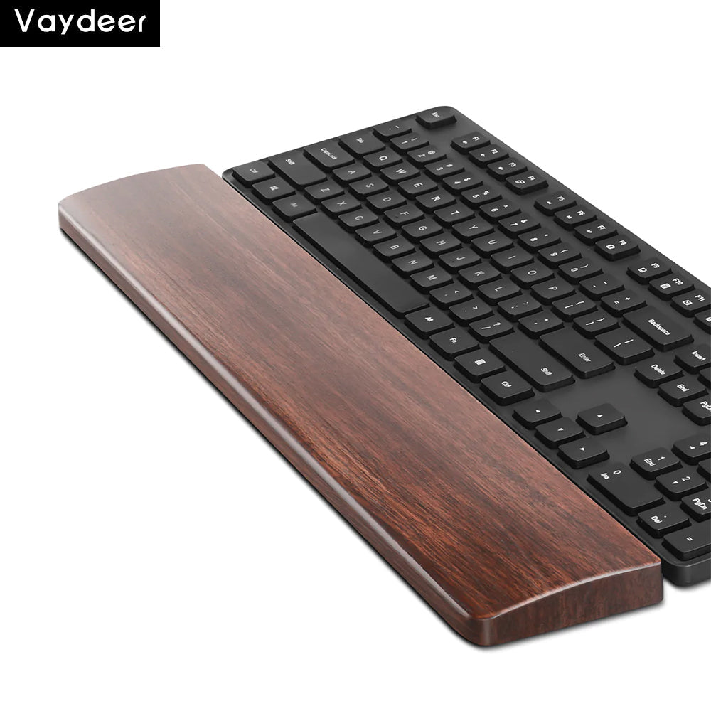 Reposamuñecas madera nogal para teclado Vaydeer ST1014