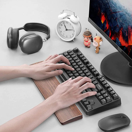 Reposamuñecas madera nogal para teclado Vaydeer ST1014