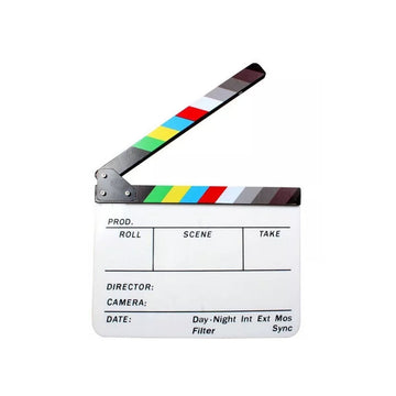 Claqueta Acrilica Magnetica para producciones Cine CA01