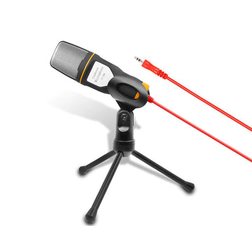 Micrófono condensador 3.5mm Semi profesional SF666 Negro