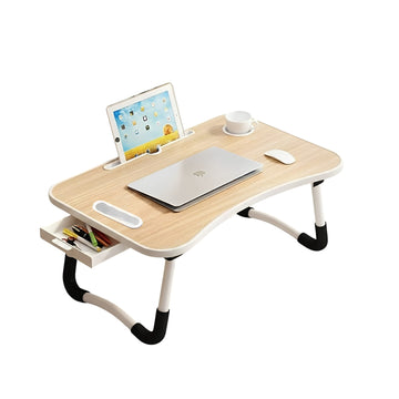 Mesa plegable para laptop sofá cama multiusos con cajón DK01 - Beige