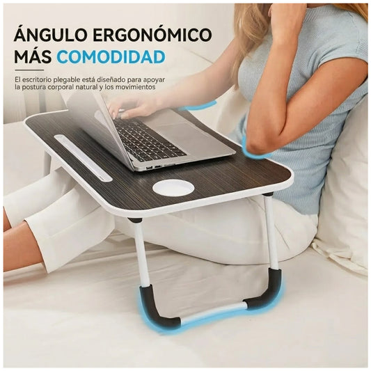 Mesa plegable para laptop sofá cama Multiusos con cajón DK01 - Gris