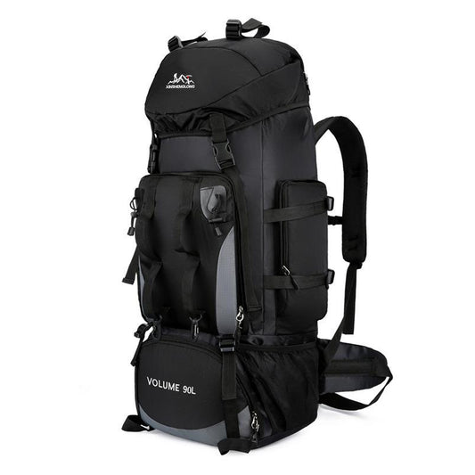 Mochila de senderismo impermeable 90L campamento BP45 negro