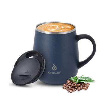 Taza térmica aislada 16oz Ideus acero inoxidable antiderrames azul MUG01