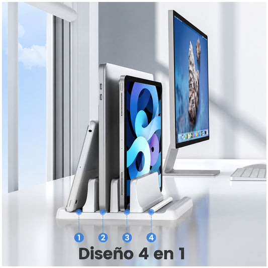 Soporte base vertical de escritorio para Laptop Tablet y celular ajustable SZ2S022