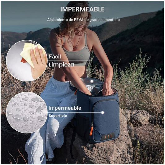 Mochila térmica lonchera enfriadora aislada playa viaje BP60