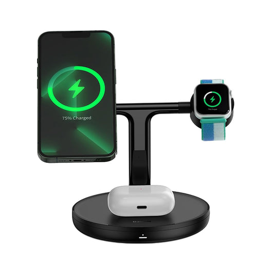Cargador inalámbrico 3 en 1 Baseus 20W carga magnética celular reloj airpods Baseus WXTE000101