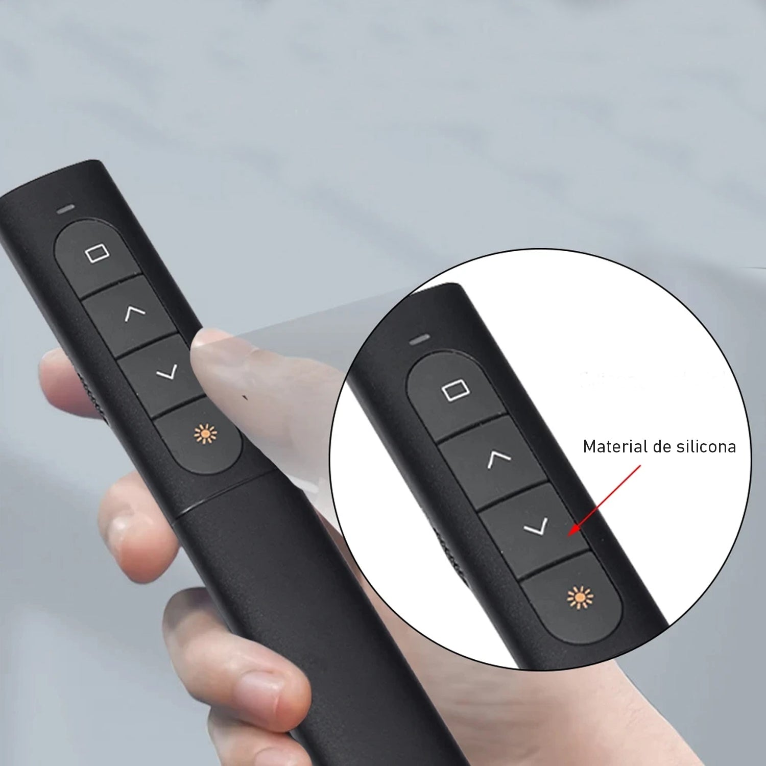 Puntero Láser Inalámbrico Para Presentaciones - Compatible Con PowerPoint Y Más, Alcance 30m, Plug & Play