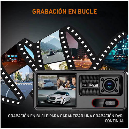Cámara vehícular A16W pantalla digital DVR wifi auto carro