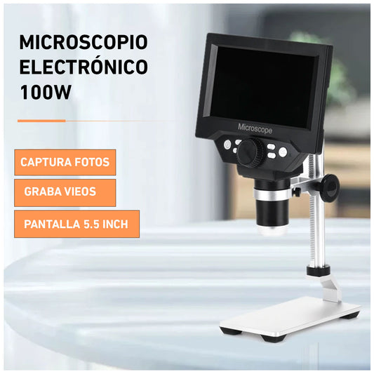 Microscopio digital 1000X pantalla 5.5" LCD 10MP G5
