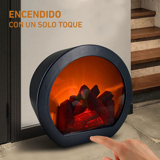 Lámpara cámara oculta efecto chimenea llama decorativa luz LED 107W