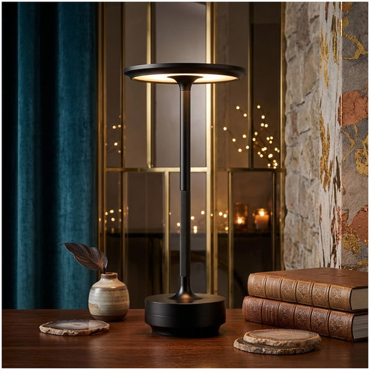 Lámpara de mesa escritorio luz LED regulable táctil LT01 Negro