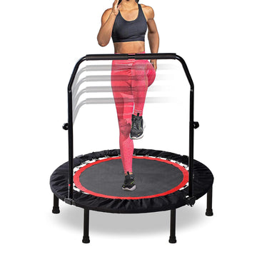 Trampolín saltarín para entrenamiento fitness con parante 120cm EB048