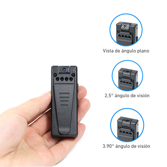 Mini cámara de audio y video HD con clip trasero Z8