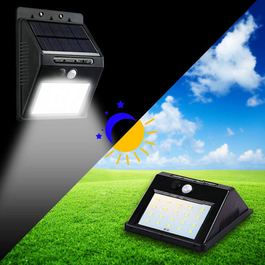 Reflector de 20 Leds con Panel Solar y Sensor de Movimiento SPL01