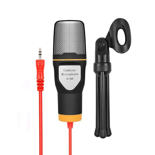 Micrófono condensador 3.5mm Semi profesional SF666 Negro
